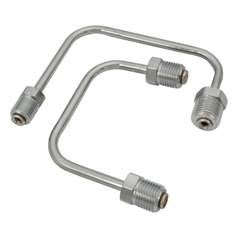 Proflow PFEMC004CH Brake Line Kit Master Cylinder to Proportioning Valve 1/2in. to 3/8in. - 7/16in. to 3/8in. Chrome Pair