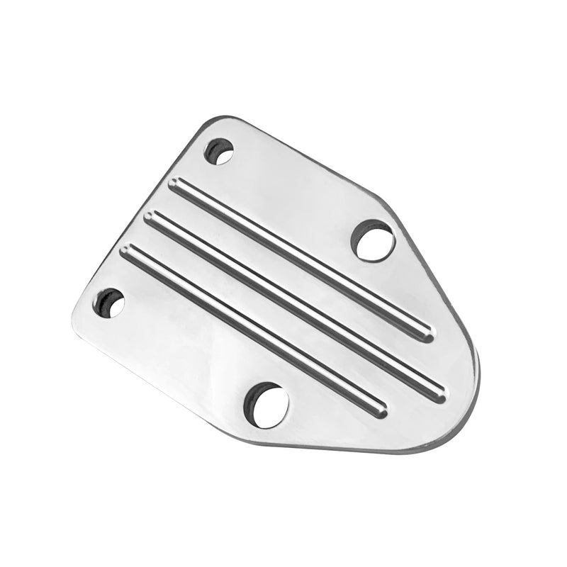 Proflow PFEFB-6257P Fuel Pump Block-Off Plate Aluminium Polished SB For Chevrolet