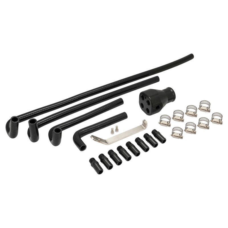 Proflow PFEM67525-1 Coolant Collector Adaptor Kit Suits RB25 Fabricated Intake Manifolds Black