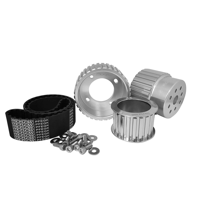 Proflow PFEGK80265 Gilmer Belt Drive Kit For Mazda Rotary Series 4 & 5 Turbo Billet Aluminium Silver Anodised
