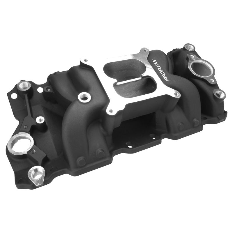 Proflow PFEM7501-BK Intake Manifold AirMax Aluminium Black Square Bore For Chevrolet Small Block