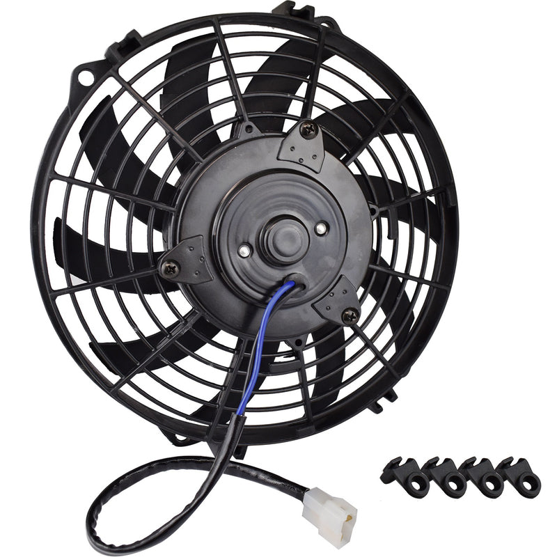 Proflow PFERF090 Electric Fan Cooling Curved Black Single 9 in. Diameter Reversible 825 cfm Black Plastic