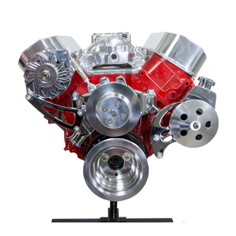 Proflow PFEDK45422BK Front Drive Kit V Belt Kit Black V Belt BB Chev Long Style Water Pump