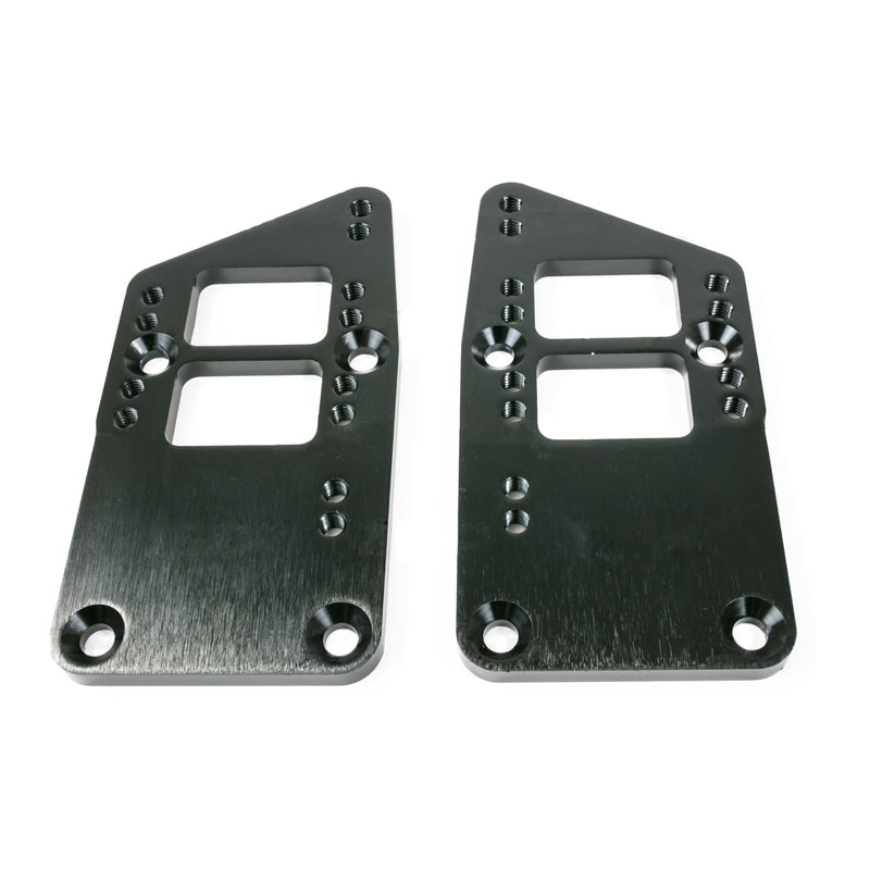 Proflow PFEEHMLS11-BK Engine Mounts Aluminium Motor Mount Plate Bolt-In LS Conversion Adjustable Black Powder Coated Pair