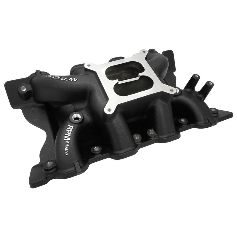 Proflow PFEM7564-BK Intake Manifold AirMax Black Coated Ford 302 351 Cleveland Dual Plane Aluminium Square Bore Each