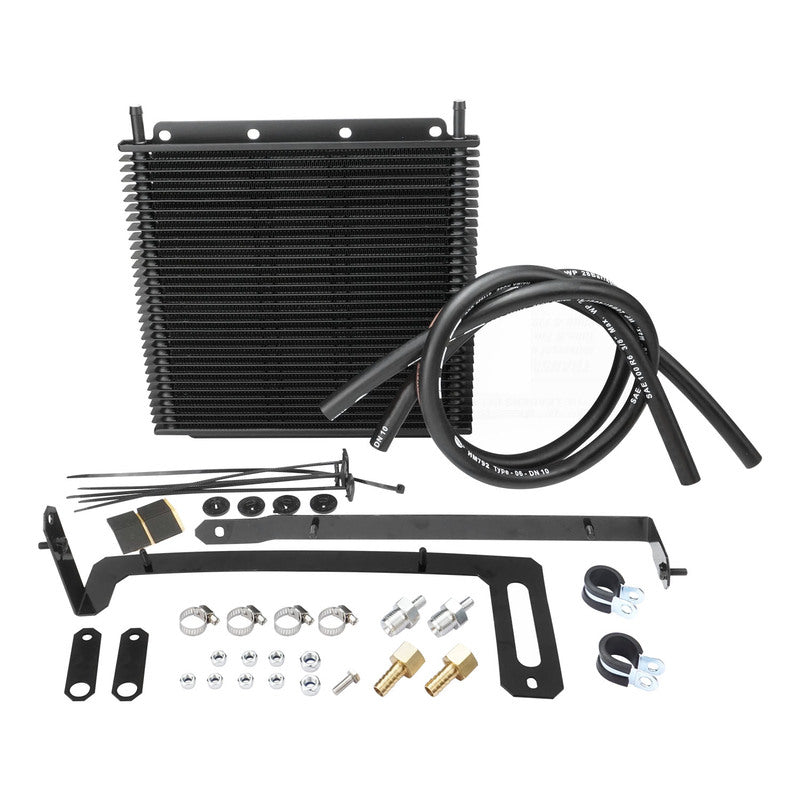 Proflow PFEOCBA-KIT Transmission Oil Cooler Kit For Ford Falcon BA/BF (2002-2005) 280 x 255 x 19mm 3/8'' Barb Black Powdercoated