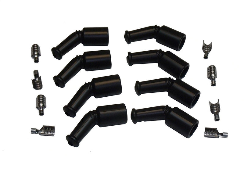 Proflow PFE-LLSCBTKT SuperMax Wire LS Ignition Coil Boot and Terminal Black 135 Deg Chev For Holden LS 8 Boots 8 Terminals Kit