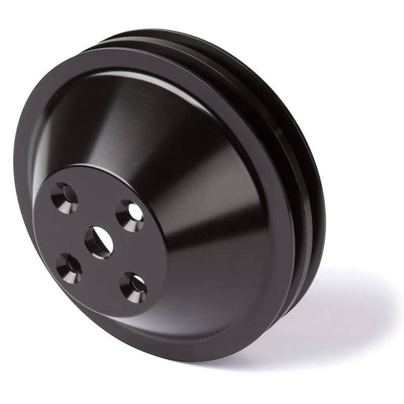 Proflow PFEP8856BK Pulley V-Belt Water Pump SB Chev Long Water Pump 2-Groove Black Aluminium
