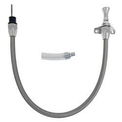 Proflow PFE-R5108 Transmission Dipstick Braided Stainless Steel Polished Handle Firewall Mount For Chrysler A-904 Each