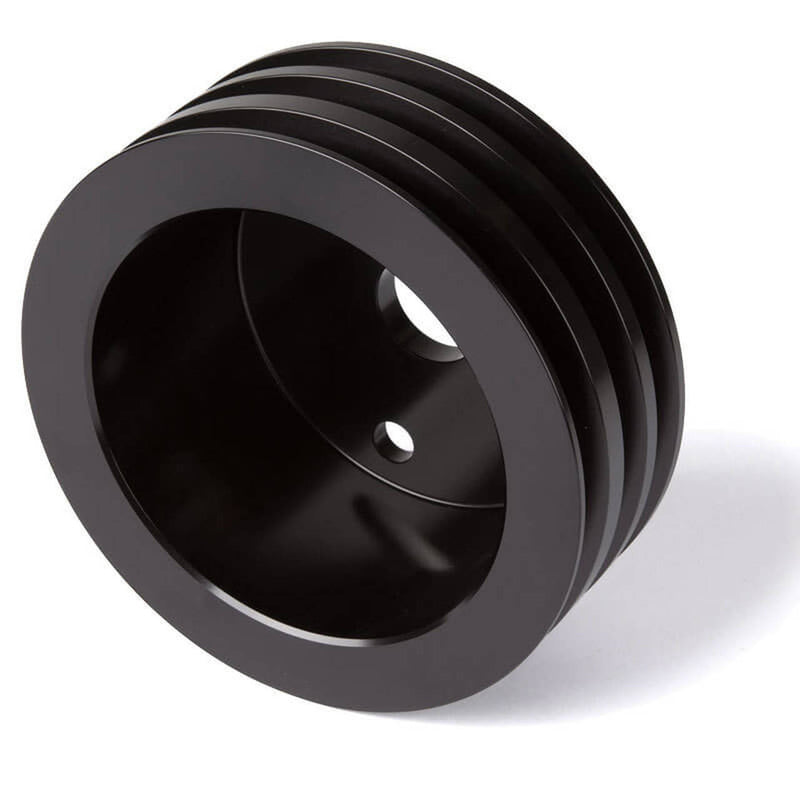 Proflow PFEP8859BK Pulley V-Belt Crankshaft SB Chev Long Water Pump 3-Groove Black Aluminium