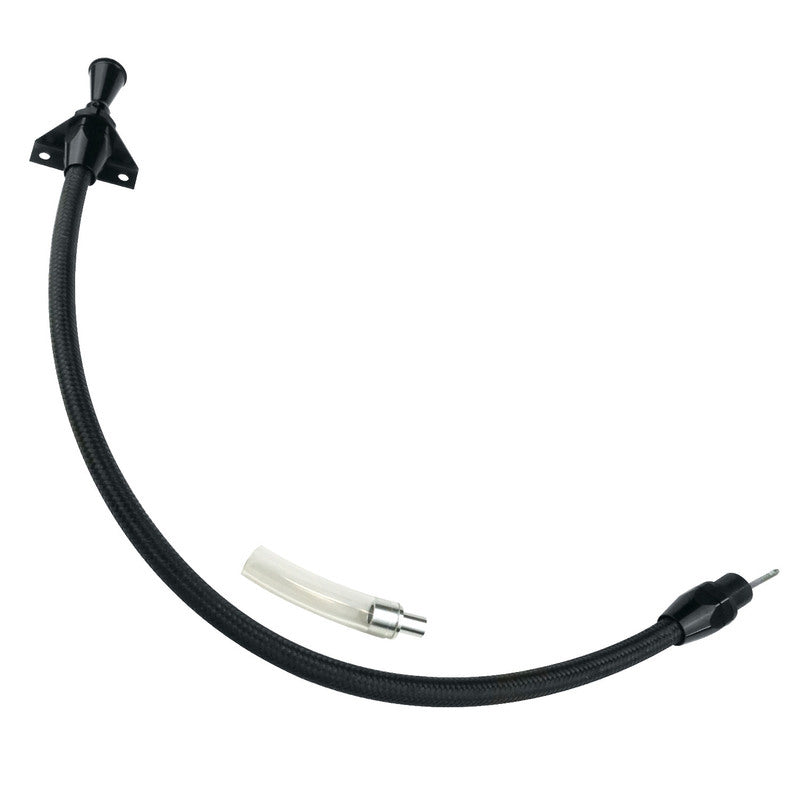 Proflow PFE-XTD-34L80FM Transmission Dipstick Braided Stainless Black Billet Handle, Firewall Mount For Chevrolet Holden Commodore LS 4L80E Each