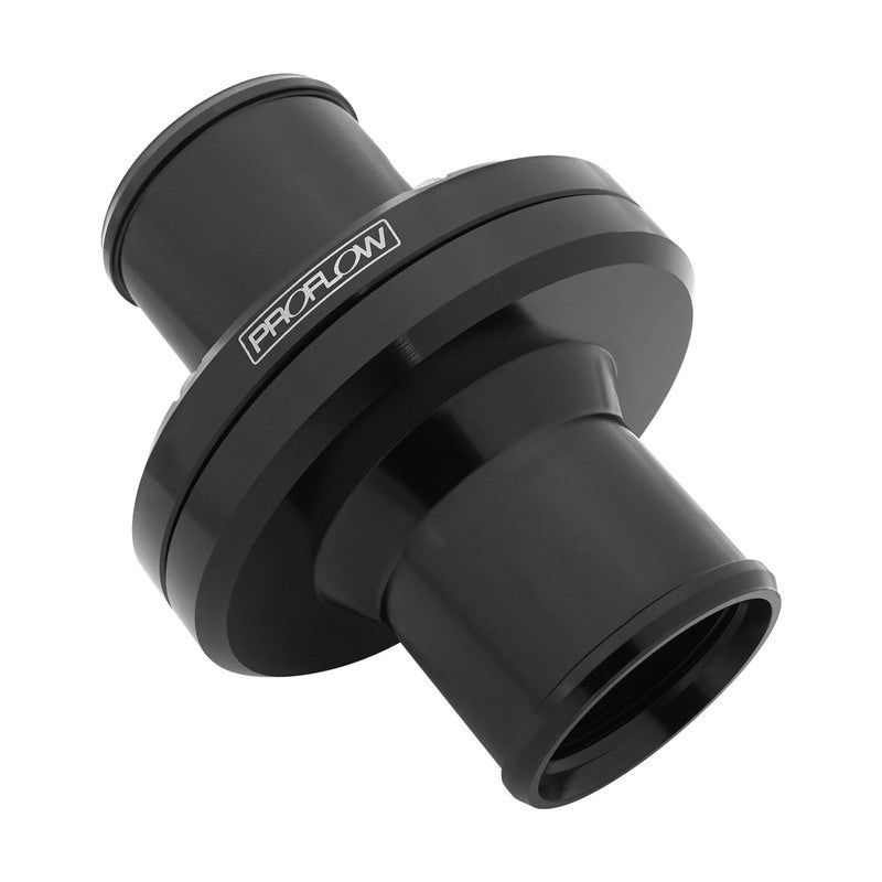 Proflow PFETH-830BK Inline Thermostat Housing Suits 1.50'' Hose w/AN16 ORB Ports Billet Black Anodised