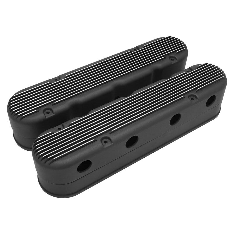 Proflow PFEVC-8579BK Valve Covers LS For Chevrolet For Holden Two-Piece Cast Aluminium Satin Black 4.25 in. Tall Baffle