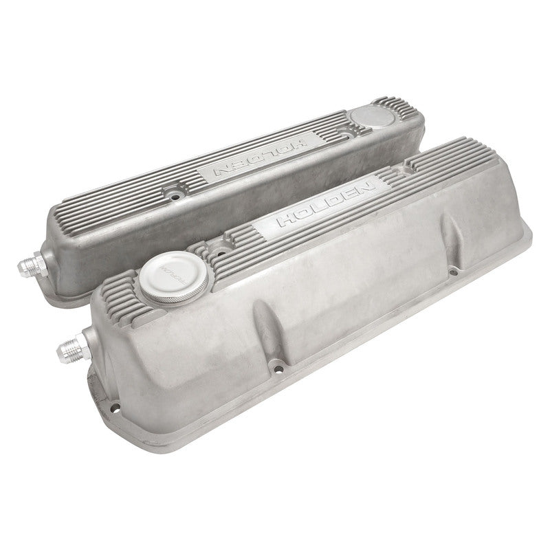 Proflow PFEVC-960 Aluminium Valve Covers For Holden Commodore V8 VN-VT Performance Style Cast Aluminium Natural Set