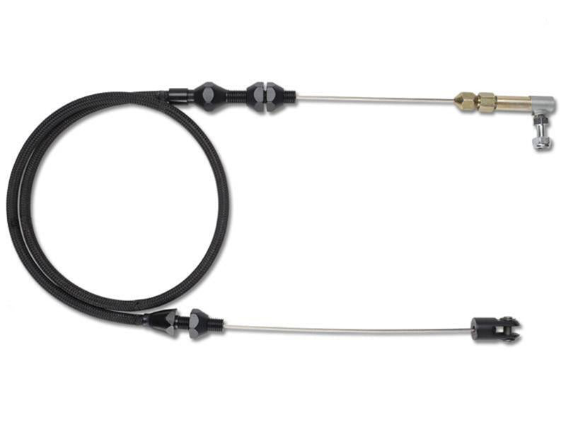 Proflow PFETCS6054-BK Throttle Cable Braided Black Stainless Steel 24 in. Long Universal Kit