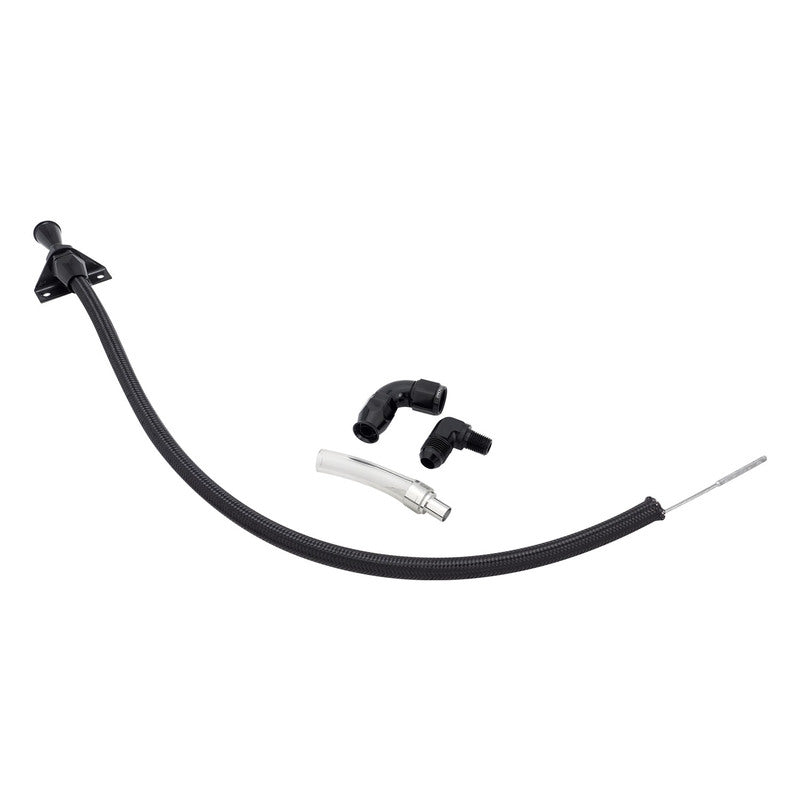 Proflow PFE-XTD-30C4PANSF Transmission Dipstick Braided Stainless Black Billet Handle F/W & B/H Mounts Supplied C4,C10 Front Pan Fill Semi Finished Kit