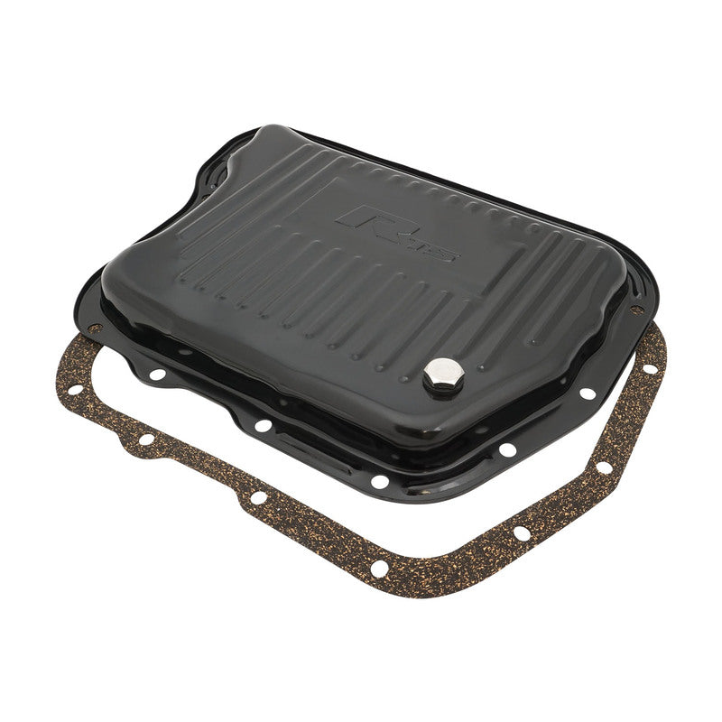 RTS RTS70920 Transmission Pan Stock Depth Steel Ribbed Black Powdercoat For Chrysler Torqueflite A-727 Each