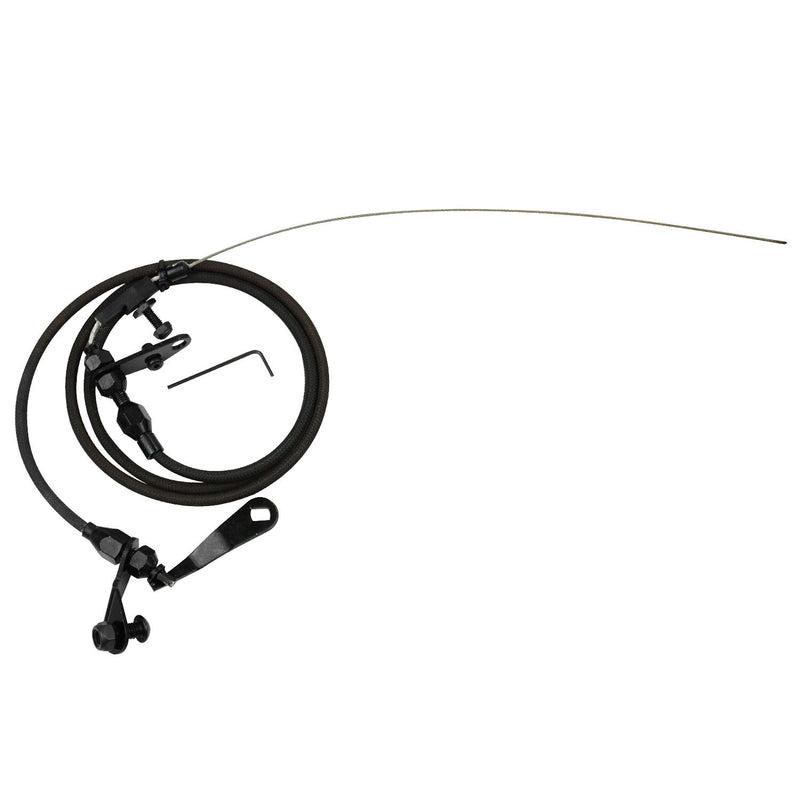 Proflow PFETCS5100-BK Automatic Transmission Black Braided Stainless Kickdown Kit Carburettor For Ford C-4 Kit