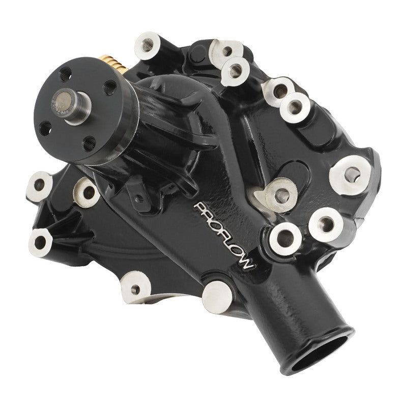 Proflow PFEWP-8843BK Water Pump CoolMax Mechanical High-Volume Aluminium Black LH Inlet For Ford 289,302 351W Each