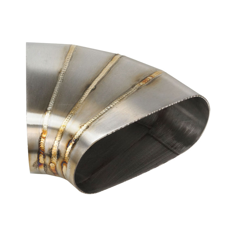Proflow PFESS-PCHW350-60 Pie Cut Welded Oval Tube Horizontal 304 Stainless Steel 3.5 in. 60 deg