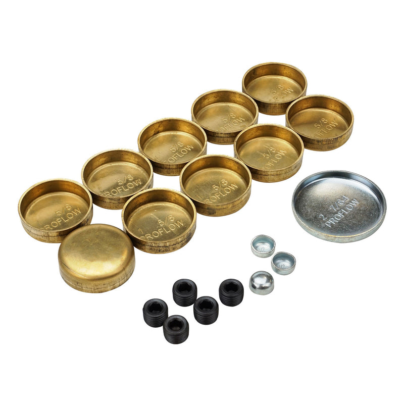 Proflow PFEWP-3818008 Freeze Welch plugs Brass For Chevrolet Small Block 400 Kit