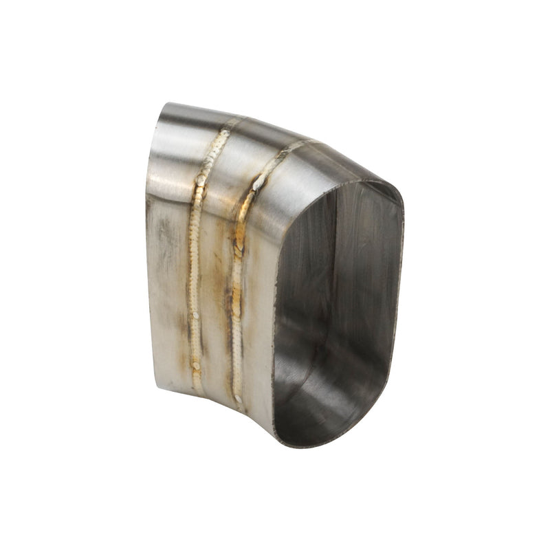Proflow PFESS-PCVW400-45 Pie Cut Welded Oval Tube Vertical 304 Stainless Steel 4.0 in. 45 deg