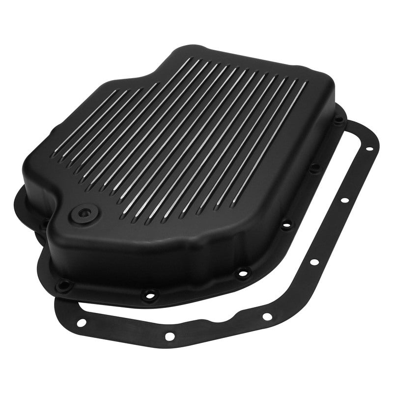 RTS RTS80220BK Transmission Pan Extra Capacity Cast Aluminium Black Machined Finned Chev Holden TH400 Each