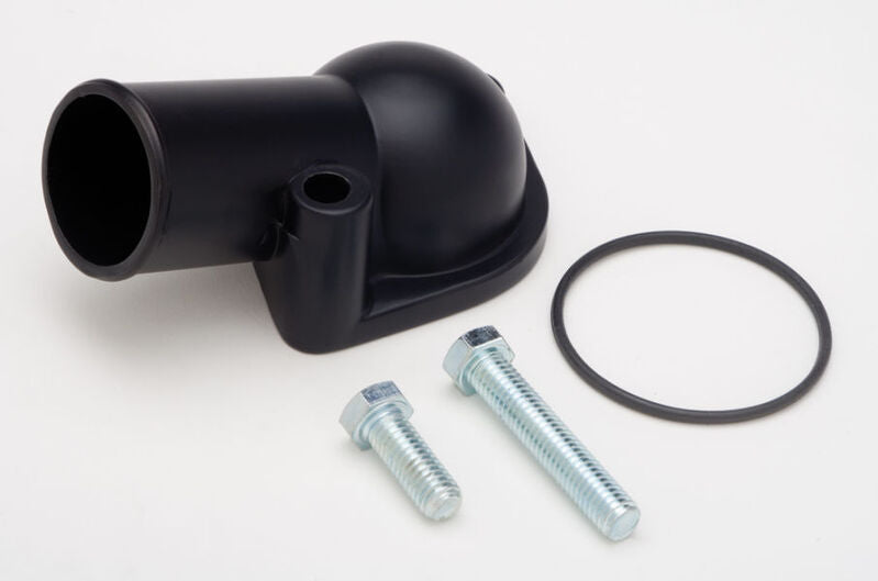Proflow PFETH-R7288-OBK Aluminium Water Neck For Chevrolet Angle O'Ring Style Black Each