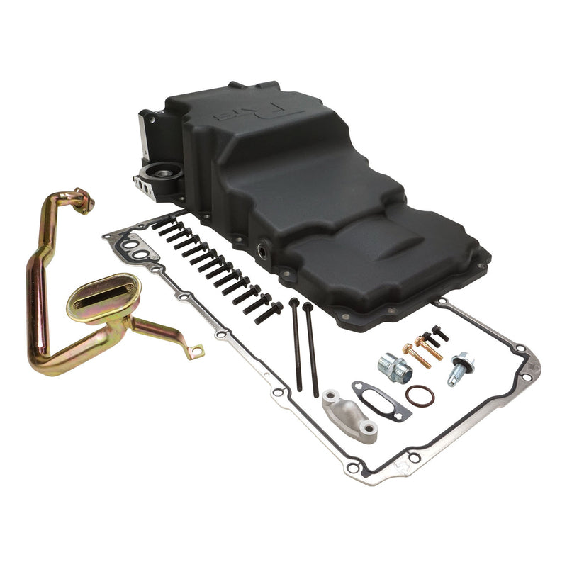 RTS RTS-3023BK Oil Pan Cast Aluminium Black 427 Stoker Early Holden or Chev with LS Engine Swap up to 4.00" Stroke Each