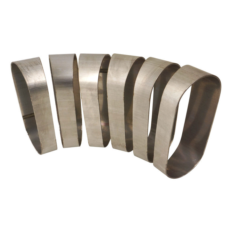 Proflow PFESS-PC312-V Pie Cut Oval Tubing Stainless Steel 3.5 50mmx110mm vertical cut 15 degree 6 pcs set