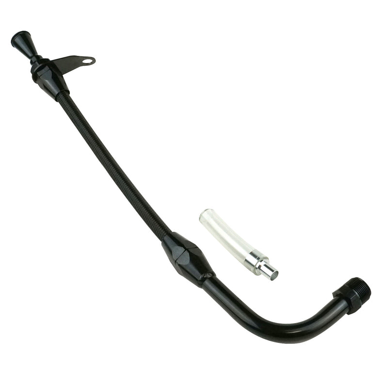 Proflow PFE-XTD-30C4TMPAN Transmission Dipstick Braided Stainless Black Billet Handle Transmission Mount For Ford C-4 C10 Pan-Fill Each