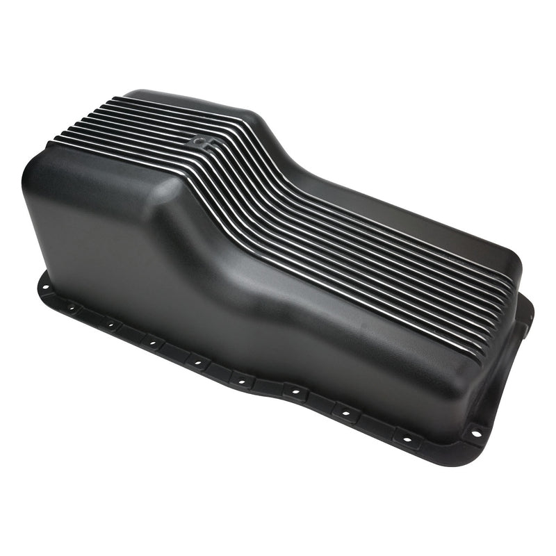 RTS RTS-25-8446BK Oil Pan Cast Aluminum Machined Finned Black 4 qt SB For Ford 289 302 W