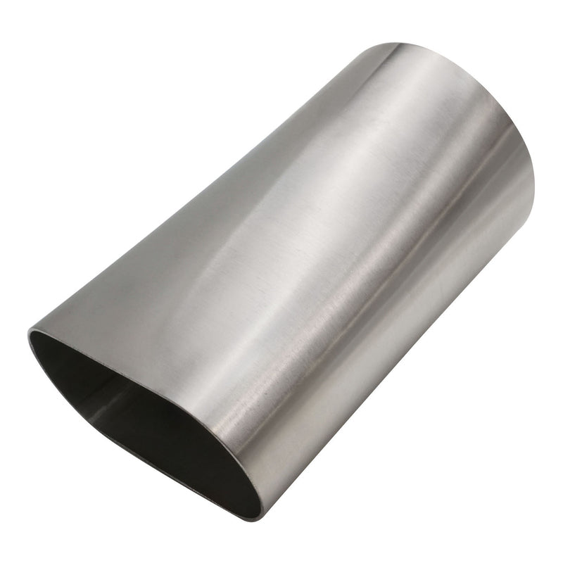 Proflow PFESS-PA400 Pipe Adapter Exhaust Oval To Round Stainless Steel Raw 4 in. Inlet/Outlet 6 in. Length