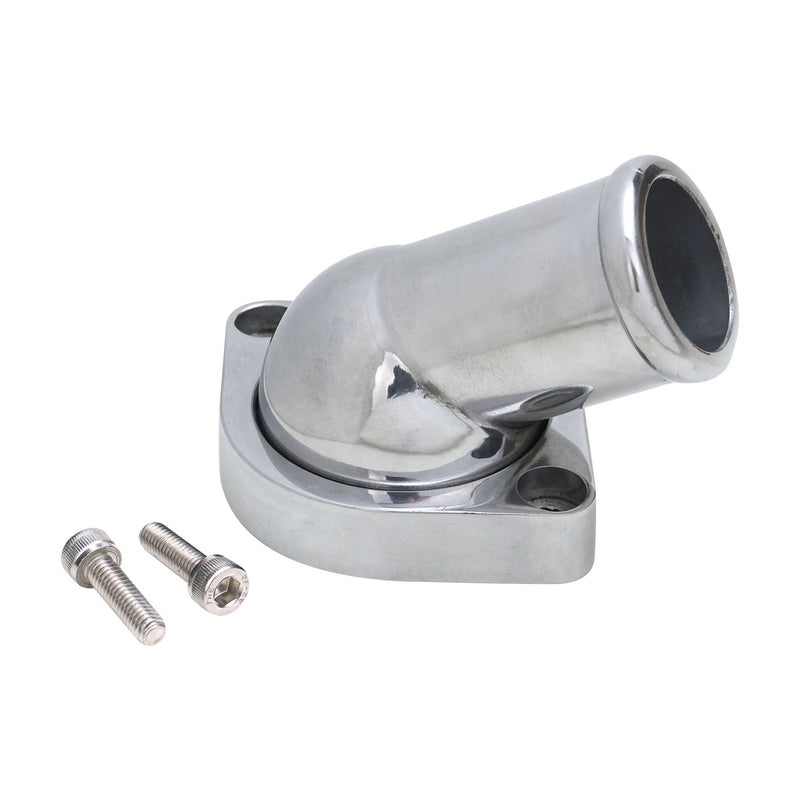 Proflow PFETH-R8937 Water Neck Thermostat Housing Cast Aluminum Polished 45 Degree Swivel Chev For Holden LS Each