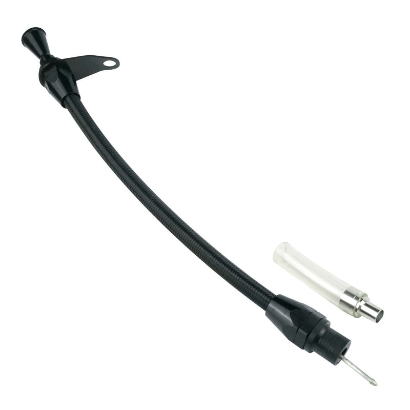 Proflow PFE-XTD-3350TM Transmission Dipstick Braided Stainless Black Billet Handle Transmission Mount TH350 Each