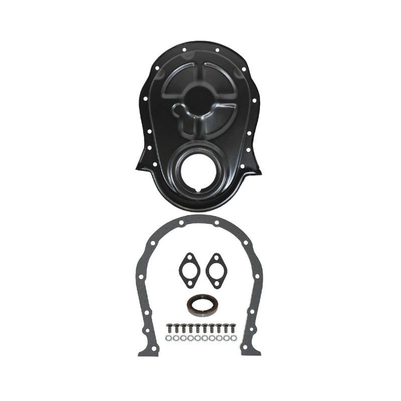 Proflow PFE-TC7221BKKIT Timing Chain Cover Kit For Chevrolet Big Block 396-454 with Seal / Gasket / Hardware (Black Steel)