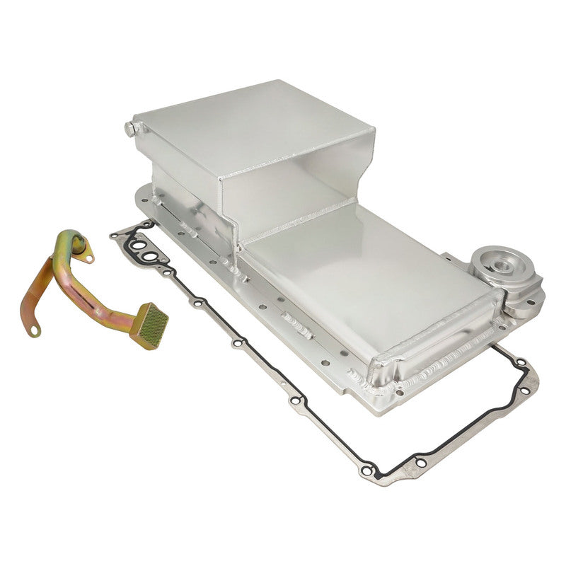 RTS RTS-3003-ALUM Oil Pan Aluminium Fabricated Pan Front Sump Chev/Holden Commodore LS 427 Stroker Remote Mount Filter Pick Up Kit