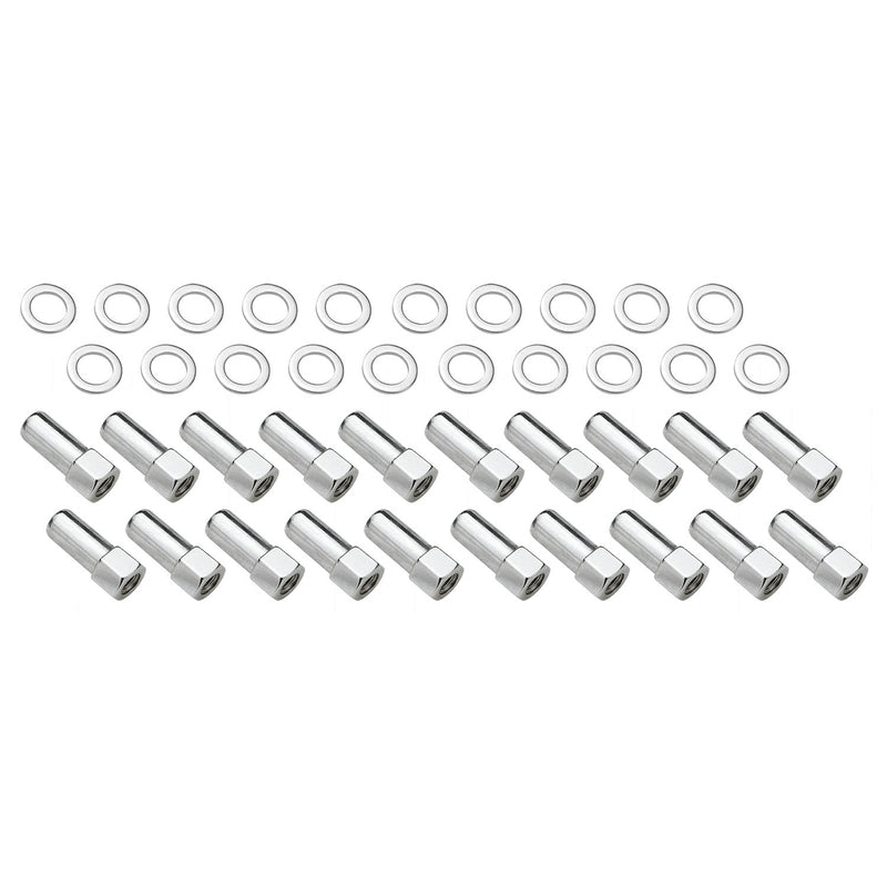 Street Pro Wheels STP-WN5120-0K20 Wheel Lug Nut Kit Chrome Cragar Weld SST Open End Mag Length 1.91 1/2' 1.380 inch Shank Set of 20