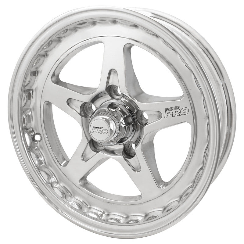 Street Pro Wheels STP002-154000F-POL Street Pro ll Convo Pro Wheel Polished 15x4'' For Ford Bolt Circle 5 x 4.50'' (-13) 2.0'' Back Space