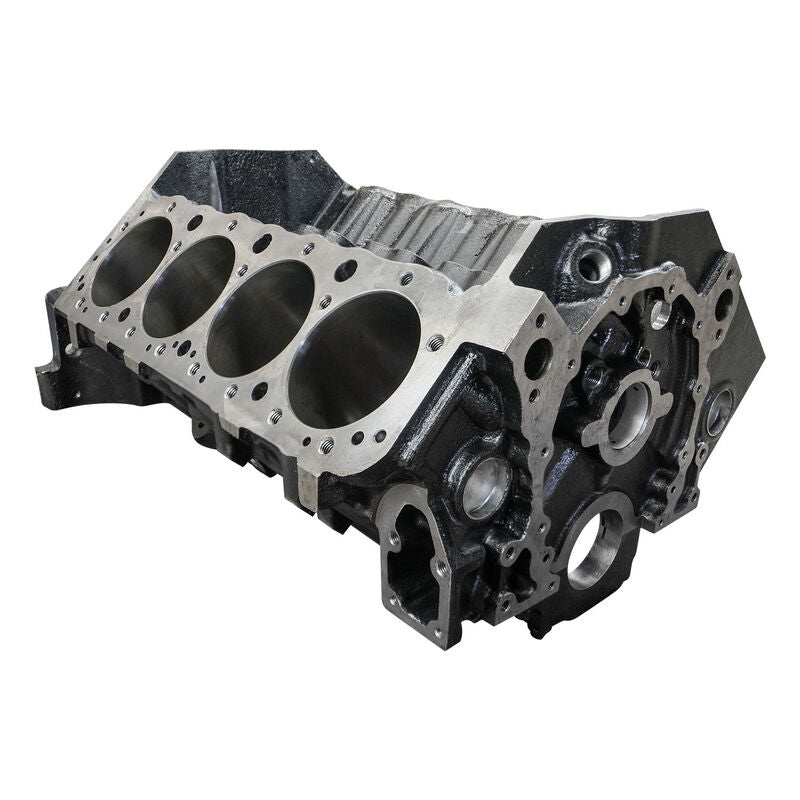 WAR-08130 Warlord Engine Block SB Chevrolet 9.025 4.125 in. Bore 350 Steel 4 Bolt Main Splayed Caps 2 Piece RMS Each