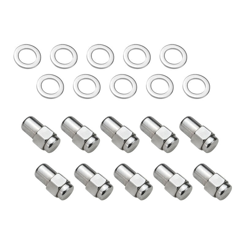 Street Pro Wheels STP-WN5100K10-CHM Wheel Lug Nut Kit, Chrome Dome Medium Mag Length 1.38 1/2 0.55 Shank Set of 10