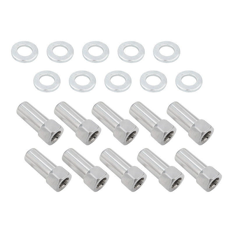 Street Pro Wheels STP-WN5120K10-CHM-OP Wheel Lug Nut Kit Chrome Cragar Weld SST Open End Mag Length 1.91 1/2' 1.380 inch Shank Set of 10