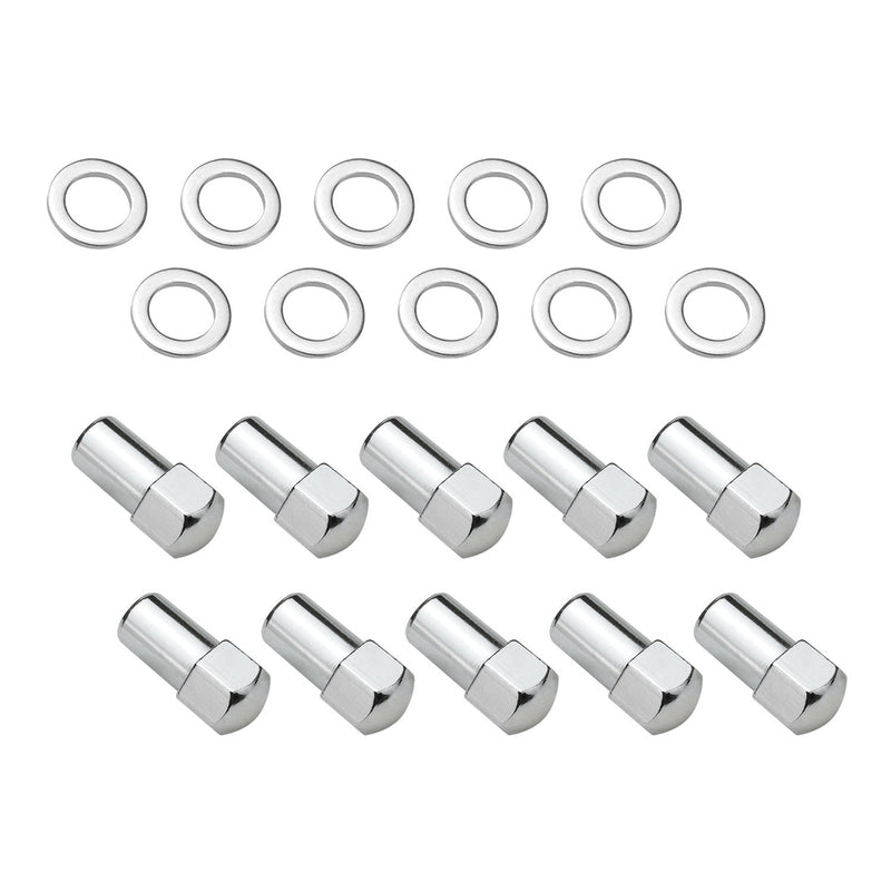 Street Pro Wheels STP-WN5112K10-CHM Wheel Lug Nut Kit Chrome Street Pro 007 Dome head length 1.70 7/16 1.00 inch shank Set of 10