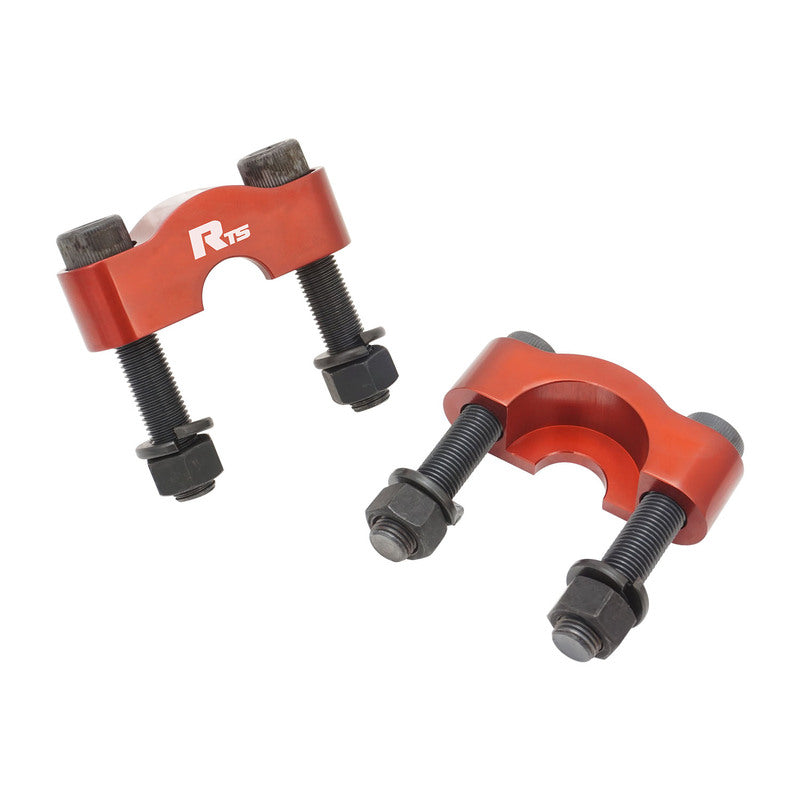 RTS RTS-UB1350-BIL-RED U-Joint Girdles Billet Aluminium Red Anodised For Ford 9 in 1350/1410 Style Universal Joint 1.188 in Cap Set