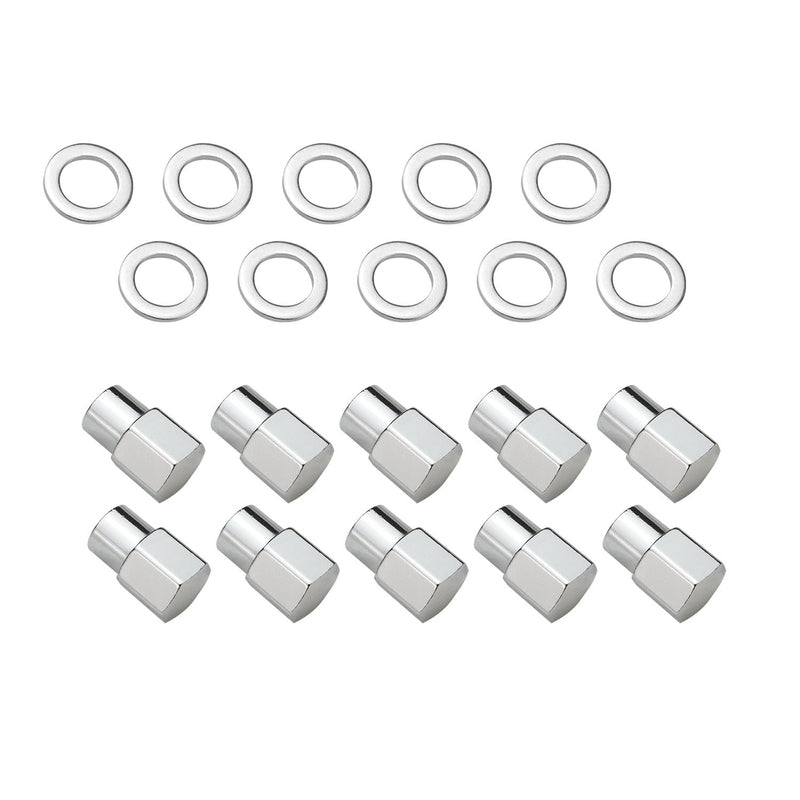 Street Pro Wheels STP-WN5102K10-CHM Wheel Lug Nut Kit, Chrome Dome Medium Mag Length 1.38 7/16 0.55 Shank Set of 10