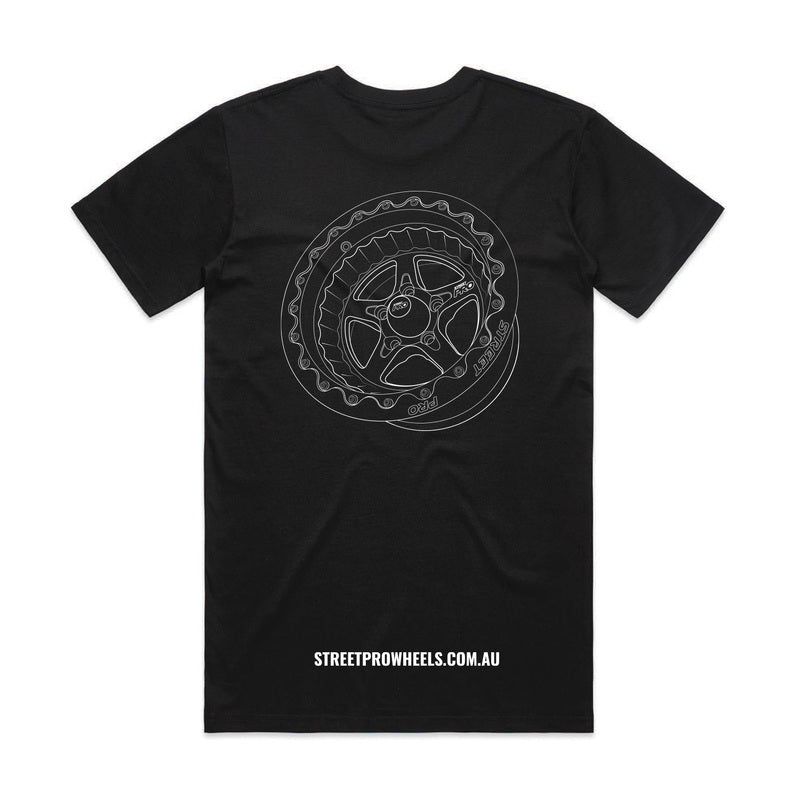 Street Pro Wheels STP-TSHIRT-S T-Shirt Black Cotton Small
