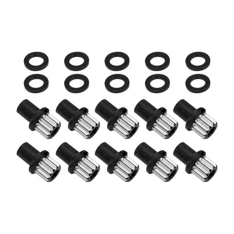 Street Pro Wheels STP-WN6000K10-BLK-O Street Pro Wheel Lug Nut & Washer Kit 1/2''-20 Open Cold Forged Billet Aluminium 0.850" Shank Black Set of 10