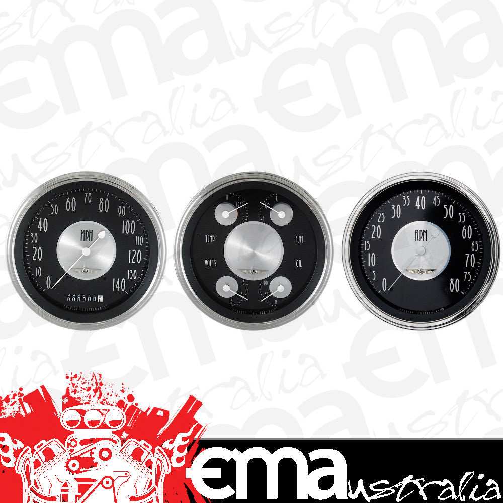 Classic Instruments AT53SLC American Tradition 4 - 5/8" Speedo & Tach & Quad