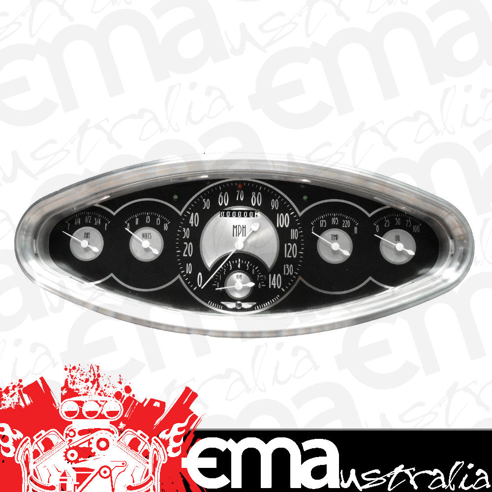 Classic Instruments AT6400 American Tradition - 6 Gauge Oval Cluster fuel240 -