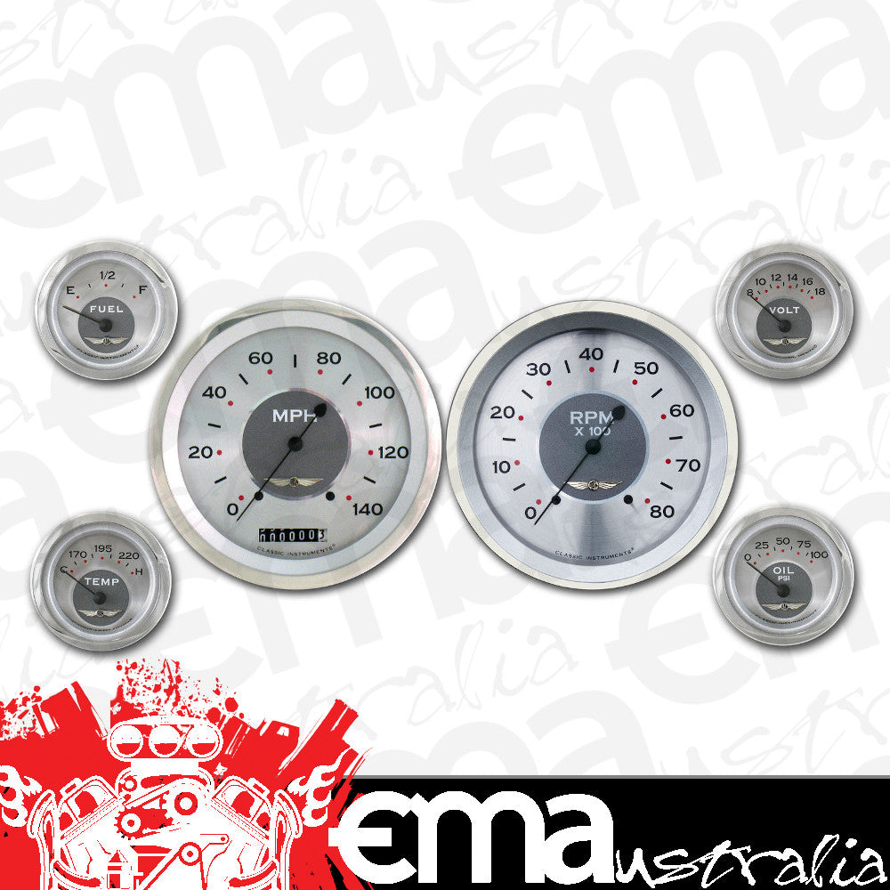 Classic Instruments AW51SRC All American 4 - 5/8" Speedo & Tach, 2-1/8" Fuel, Oi
